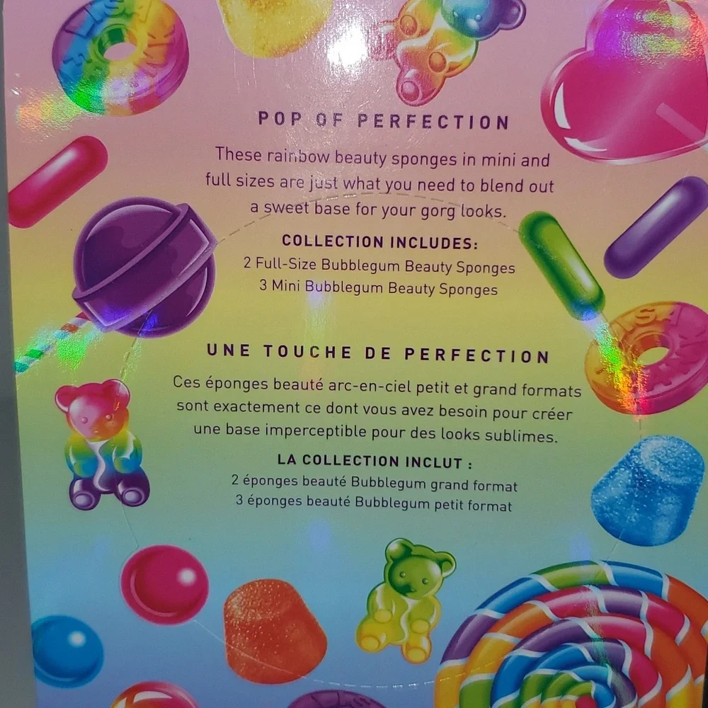 Morphe x Lisa Frank Treat Me Sweet 5 pc Beauty sponge set
